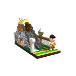 Long Rectangle Shape Kid Commercial Inflatable Water Slides / Indian Themed Inflatable Dry Slide