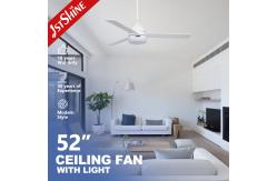 China 6 Speeds Remote Control 52 Modern Dimmable LED Ceiling Fan With Led Light supplier