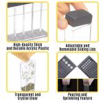 TOPZEA Clear Plastic Spice Storage Containers Shakers Jars For Seasonings Condiments