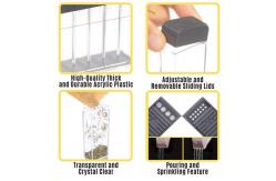 China TOPZEA Clear Plastic Spice Storage Containers Shakers Jars For Seasonings Condiments supplier