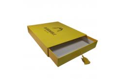 China Custom Logo Printing Paperboard Yellow Pull Out Sliding Drawer T Shirt Packaging Box supplier