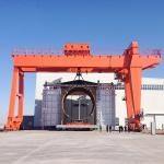 50 Ton MG Double Girder Gantry Crane Heavy Duty With Hook Shield Portal for sale