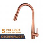 Stainless Steel Copper Pull Out Kitchen Sink Faucet for sale