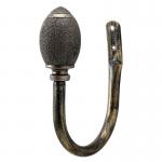 Electroplating Pattern 35mm Elliptical Pointed Curtain Hook Extenders for sale
