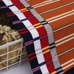 Weft Knitting Cotton Pique Fabric Yarn Dyed Striped Stretch T Shirt Material for sale