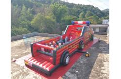 China Digital Printing Police Car Inflatable Obstacle Course For Advertisement supplier