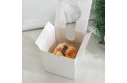China Transparent Muffin Box Square Packaging Box Dessert Mousse Pastry Cake Box supplier
