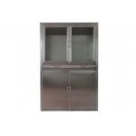 Full Welding Lab Cabinet Medical Level SUS201 Silver Or Custom Color for sale