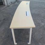 Rectangular Wooden Curved Desktop Office CEO Meeting Room Office Training Table