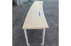 China Rectangular Wooden Curved Desktop Office CEO Meeting Room Office Training Table supplier