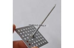 China 50mmx50mm Perforated Base Insulation Hanger Pins With Self Locking Washer supplier