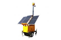 China Customizable Solar Camera Trailer Solar Security Camera Trailer With 6m Manual Mast supplier