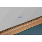Dimmable Lights Custom Led Bathroom Mirror Wooden Frame Fog Free Design