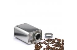 China Rectangle Coffee Tin Cans With Valve 500ML Empty Coffee Bean Tin supplier