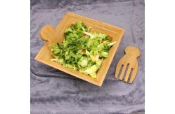 China Eco Friendly Totally Bamboo Salad Bowl Set With Matching Salad Servers supplier