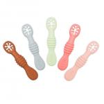 Silicone Rainbow Chew Spoon for Babies and Toddlers Dishwasher and Freezer Safe