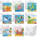 Sea Animals Pre Drawn Canvas Kit With Wooden Frame Acrylic Paints Palette And Brushes for sale