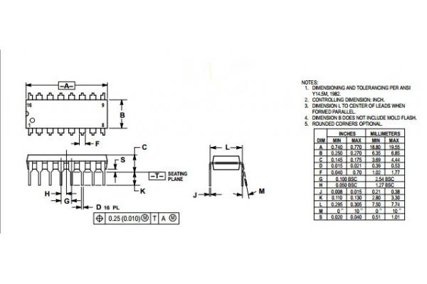 Integrated Circuit Chip QUAD EIA-485 LINE DRIVERS  MC75172BDW MOTOROLA SOP20 