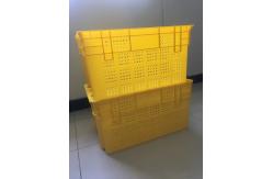 China Durable Plastic Food Crates ,  Stacking Nesting Fruit Vegetable PP Mesh Crates DC Warehouse supplier