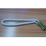 Medical dental bib clip flexible plastic spring coil chain with crocodile clip white color for sale