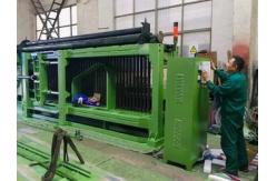 China PLC Control 4mm Weaving Galvanized Wire Net Gabion Machine supplier
