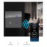 Tempered Glass Zigbee Smart Switch Tuya Mobile App Wireless Control Touch Panel for sale