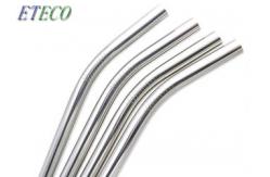 China Silver Reusable Stainless Straw For Cocktail Sipping Bars Summer Cool Drinking supplier