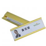 Gold blank Reusable Name Tags nurse name badge with safety pin wholesale or retail for sale