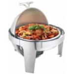 6.0L Round Roll Top Chafer With Show Sliver Color for cooking buffets for sale