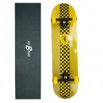 Professional skateboard factory Black Matte Trucks Full Complete Skateboards Yellow Ferrari Wheel OEM for sale