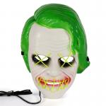 Green Joker Halloween Led Light Up Mask For Masquerade Party Cosplay for sale