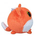 Orange / White Custom Plush Keychain , Cat Shape Plush Animal Keychains