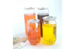 China OEM ODM Summer Drink 310ml Plastic Beverage Jar With Aluminum Lid supplier