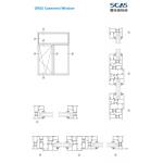 Custom 6063 Window Frame Extrusion GR55 Powder Coating Aluminium Glazing Profile