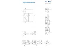 China Custom 6063 Window Frame Extrusion GR55 Powder Coating Aluminium Glazing Profile supplier