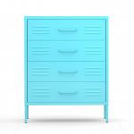 4 Drawers Home Use Metal Storage Half Height Locker With Stand Leg