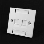 2 Port Telephone / Workstation Ethernet Faceplate for sale