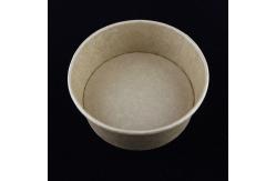 China Salad Disposable Kraft Paper Bowls With Lids Takeaway Packaging Container 1100ml supplier