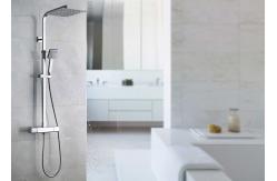 China Chrome Finished Brass Thermostatic Shower Set Cold And Hot Water ROVATE supplier