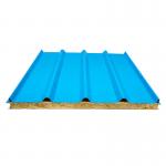 Color Steel Rock Wool Sandwich Board For Roof Thermal Insulation 950mm 1150mm for sale