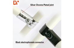 China HJ-1 Black Electroplating Silver Chrome Plating Lean Pipe Joint Connector Fitting supplier