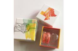 China 2 Pcs Macaron Printing Paper Gift Box Packing Macarrons Display With Inner Tray supplier