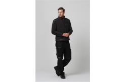 China Winter Microfleece Jacket Mens , Black cold weather work paka supplier