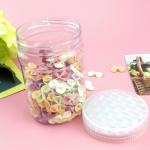Recyclable 12oz Round airtight Plastic Jar With Black Lid