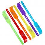 Vinyl PVC Waterproof Event Party Gift Wristband with Customizable Design and Neon Fluorescent Color Option for sale