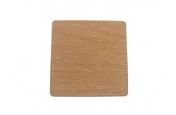 China One Side PU Square Drink Coasters Set Velvet Glass Cup Coasters Debossing supplier
