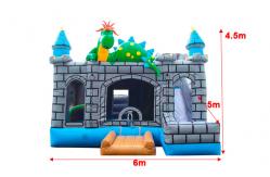 China Inflatable Dinosaur  Bounce House With Slide Jumping Castle For Kids supplier