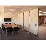 Movable Wooden Soundproof Folding Partition Walls for Banquet Hall 3 1 / 4 inch Width for sale