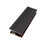 Wood Finish Aluminium Furniture Profiles Bedroom Wardrobe Sliding Door Profiles for sale