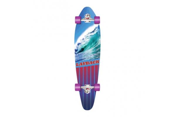 Layback Longboards Going Left Longboard Complete Skateboard - 9.75 x 38
